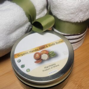 Organic Shea Butter with Ginger and Vanilla Essential Oils - HARMONY (8 oz)