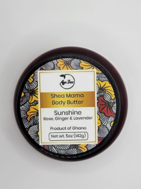 Mother's Day offer - Sunshine Shea Butter with Rose, Ginger & Lavender essential oils – Organic Handmade Moisturizer - 5oz Self-Care Spa Gift