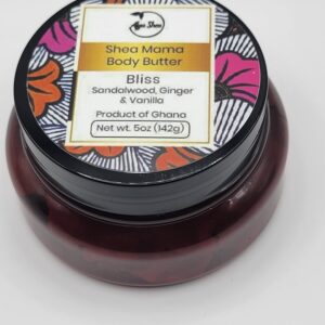 Mother’s Day Gift - Bliss Shea Butter with Sandalwood, Vanilla & Ginger - Organic Handmade Moisturizer - 5oz Self-Care Spa Gift